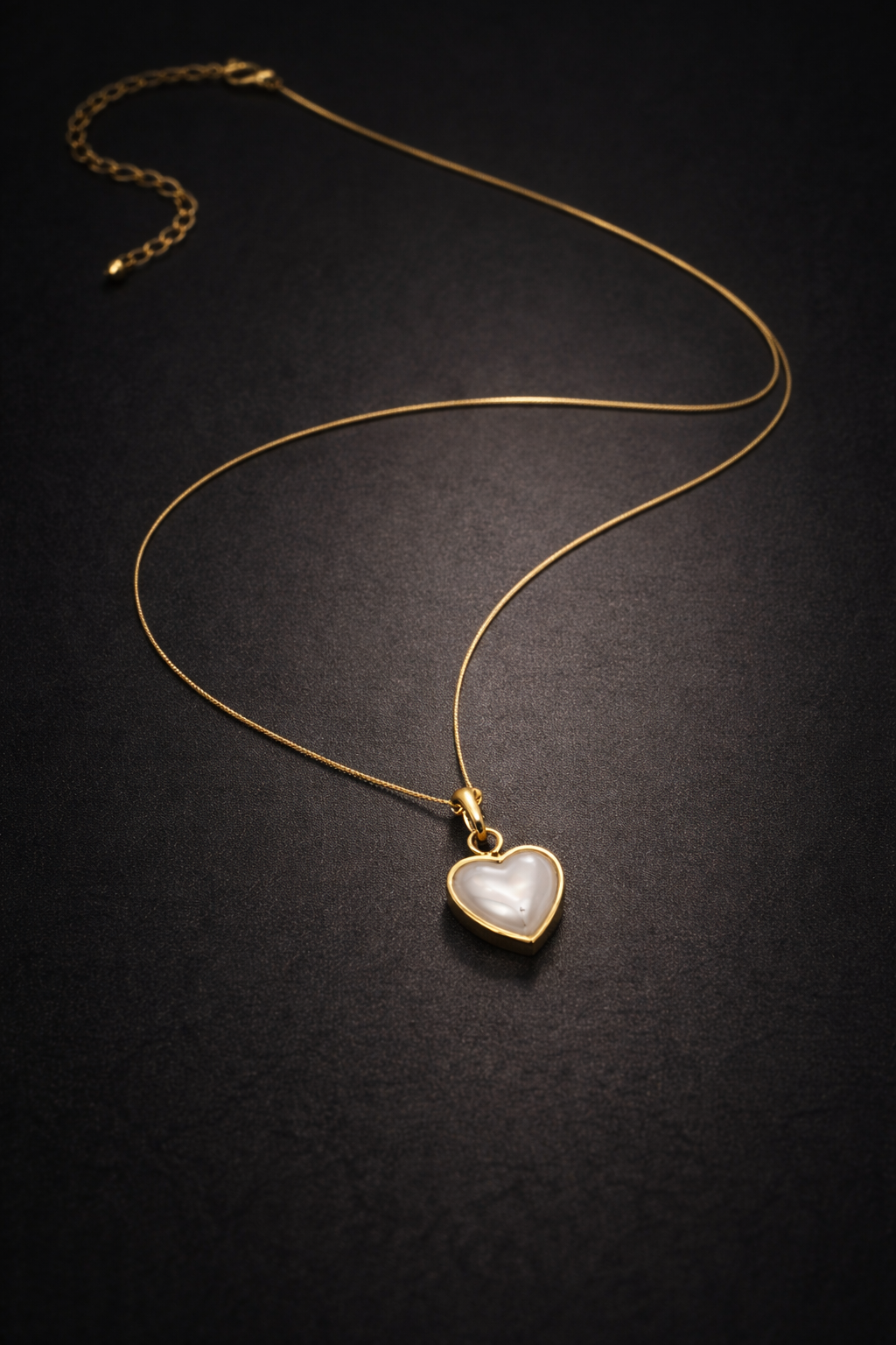 Heart Pendant Necklace – Gold Finish