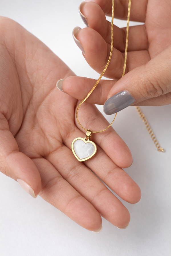 Heart Pendant Necklace – Gold Finish