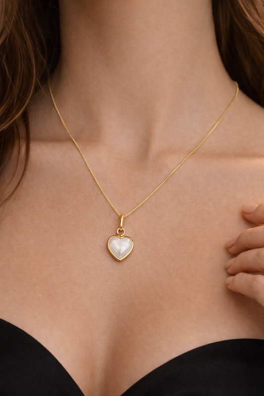 Heart Pendant Necklace – Gold Finish